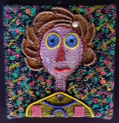 Quadro dipinto collage vari - collage,