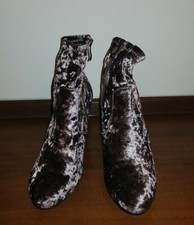 CAPRICE Stivaletti, nuovi,  tessuto effetto ciniglia, color tortora, numero 36