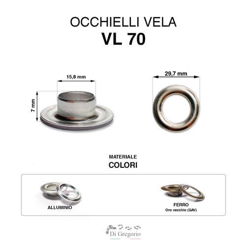 Occhielli vela vl70 7mm - occhielli,