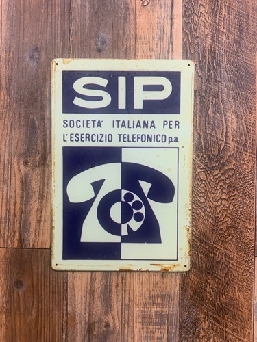Insegna metallo sip - in, metallo,