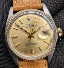 Rolex Datejust 36 1601 Sigma Dial Champagne 1973 Cal.1570 Acciaio/Oro Originale