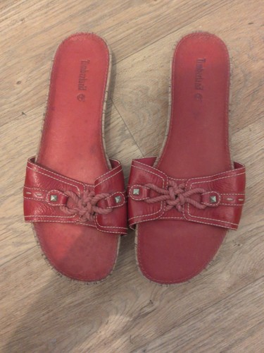Sandali rossi larghi donna