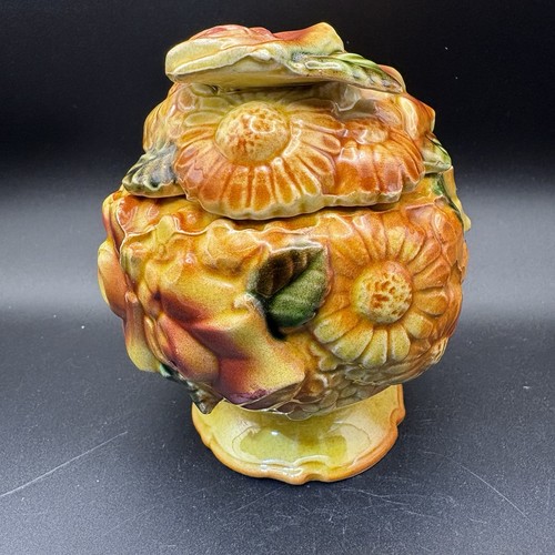Barattolo ceramica girasole