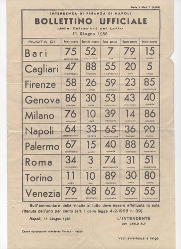 Raro bollettino ufficiale - raro,