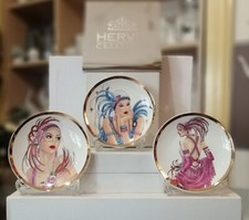 Hervit Set 3 Piattini In Porcellana 