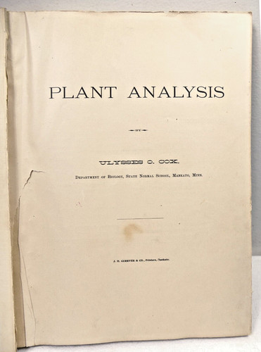 Plant analysis ulysses - plant, c.