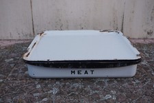 Rara scatola ferro smaltato carne Meat Rare enamelled iron meat box old