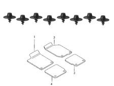 8 Clips Fermi Ganci per Tappeti Tappetini Audi Seat Skoda VW varie 3D0864812A