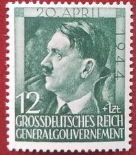 Francobollo Impero tedesco Grande Impero tedesco 55° compleanno Adolf Hitler