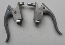 Leve freno bici corsa epoca, marcate STM, in alluminio, Bianchi Maino Legnano