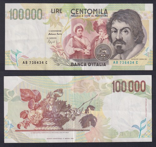 Banconota italia 100000 - banconota,