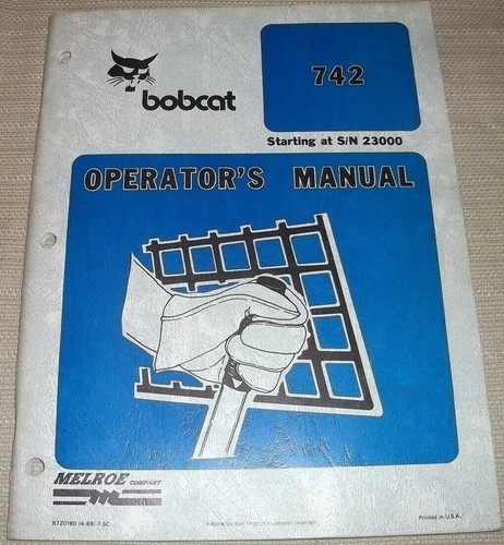 Bobcat 742 guida operatore per - 742,