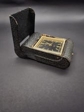 Rare 1940s Looping Travel Clock Swiss Made 15 Jewels 8 Day Alarm Vintage