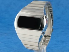 Orologio ARGENTO KOJAK TELLY SAVALAS anni 70 vecchio stile vintage LED DIGITALE raro retrò 