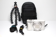 Canon SX730 HS Silver Powershot Compact Camera 40x Zoom + Tripod + Case - AS NEW