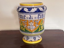 Vaso da farmacia in ceramica L'Antica di Deruta Moretti. Riproduzione.