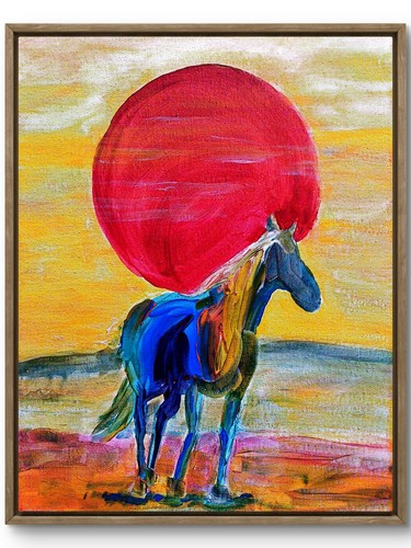 Cavallo luna rossa moderna - luna,
