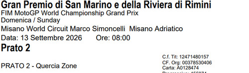 Biglietti moto misano 13 - biglietti, gp