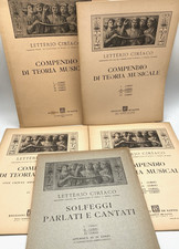 COMPENDIO TEORIA MUSICALE - SOLFEGGI PARLATI CANTATI Ciriaco 5 v. De Santis 1952