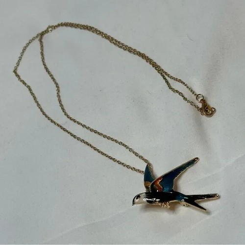 Collana catena oro uccellino