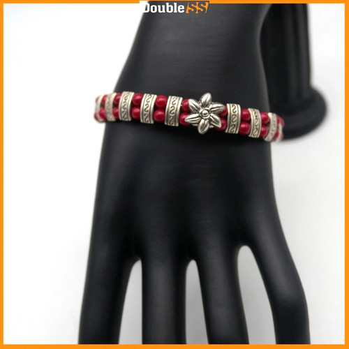 Bracciale tibetano rosso uomo - tibetano,