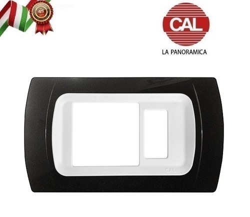 Placca schuko nero - placca,
