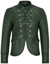 Giacca donna pelle verde
