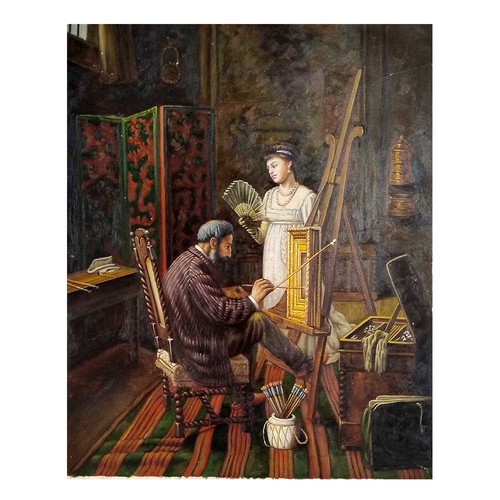 Dipinto mano olio tela - su,