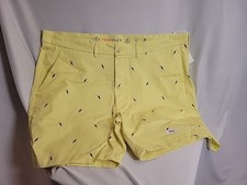 Yellow Casual Shorts Mens Size