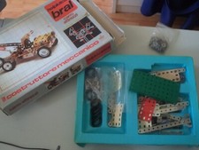 SCATOLA IL COSTRUTTORE MECCANICO BRAL CARRO ATTREZZI INCOMPLETO VINTAGE LEGGERE