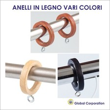 ANELLI PER TENDE BASTONE LEGNO