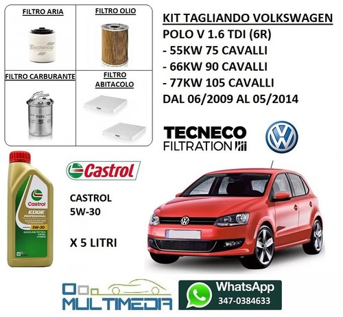 Kit tagliando olio castrol - olio,