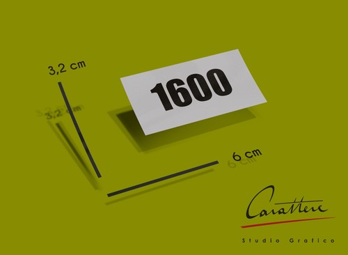Adesivo cilindrata 1600 per - 1600,