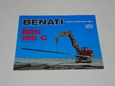 DEPLIANT BROCHURE PROSPEKT ESCAVATORE CINGOLATO CON GRU BENATI BEN 160 C (L28)