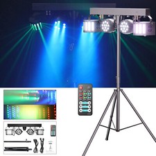 Set luci palcoscenico con treppiede e 2 spot 2 derby party discoteca effetto luce