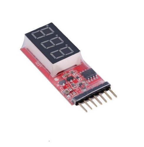 Lipo batteria rosso led - 2-6s,