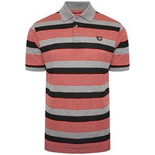 Polo uomo a righe piqué