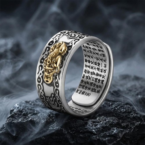 Anello sutra cuore - cuore, pixiu