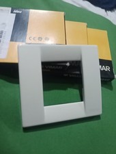 2Pezzi Vimar Idea 17092.10 Placca Classica 1/2 Moduli Avorio Pari Al Nuovo