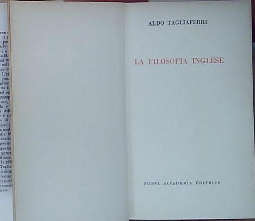 Tagliaferri aldo filosofia - tagliaferri, aldo.