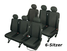 Mercedes Vito W639 Tessuto Rivestimenti Sedili Coprisedili 6 Posti Nera