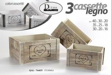 3 CASSETTE CUORE PORTA OGGETTI