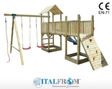 Altalena con scivolo torre - scivolo,