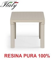 TAVOLO BASSO TAVOLINO TIP TORTORA RESINA PURA 47x47x38h CM - IDEALE PER LETTINI