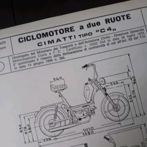 Cimatti scheda omologazione - cimatti,