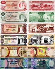 Guyana lotto 6 banconote - guyana,