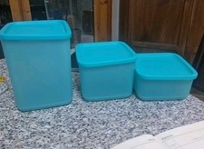 Tupperware Set  3 Cubix Colore Tiffany