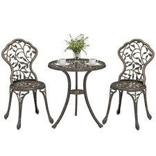 Outsunny Set Bistrot Alluminio