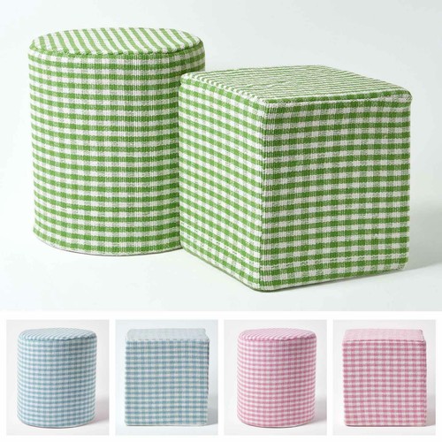 Pouf rotondo cubo cotone - pouf,