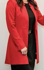 Blazer donna lungo collo rosso